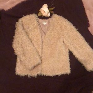 {{RVCA}} faux shaggy fur crop coat ((FGwP))